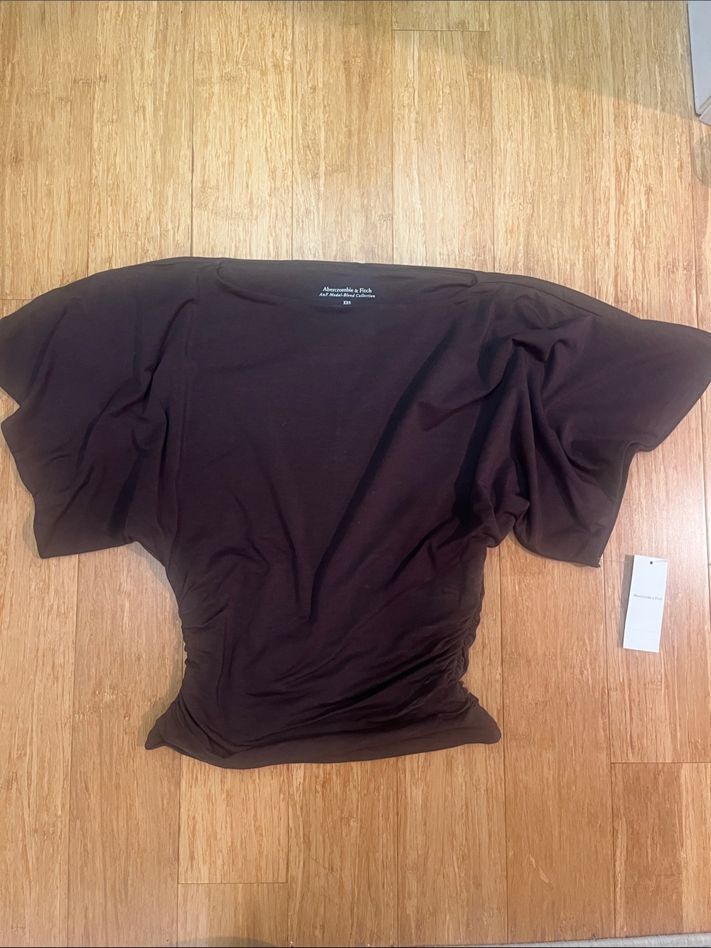 Abercrombie flutter sleeve slash top